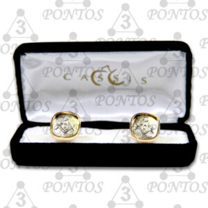 Abotoaduras Dourada e Prateada - c/ estojo de veludo